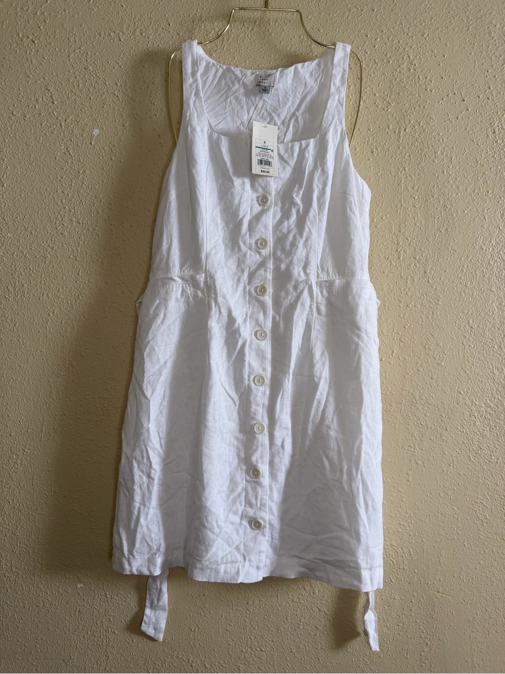 a new day White Button-Down Mini Sundress